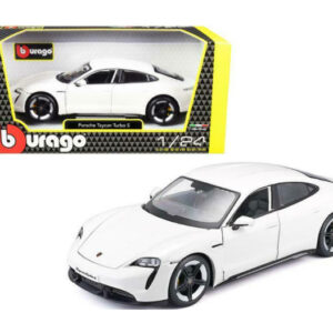 Model auto Porsche Taycan Turbo S (1:24) alb/albastru Bburago