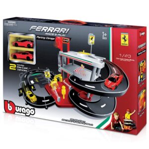 Set de joc - GARAJ FERRARI (3 nivele , 2 masini 1:43)BBURAGO