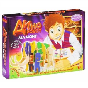 3D Puzzle din lemn Dinozaur Mammoth, Bondibon