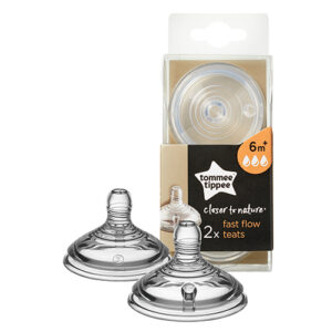 Tetine cu flux rapid silicon (6+) 2 buc.Tommee Tippee