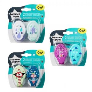 Benzi suzeta decorate (0+) 2 buc in assort. Tommee Tippee