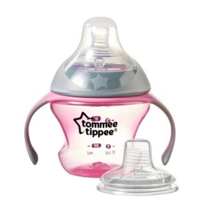 Cana de tranzitie (4-7 luni) 150ml albastru/roz