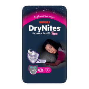 Scutece-chilotei p/u copii DryNites 8-13 ani 30-48 kg GIRL 9 scutece/pachet