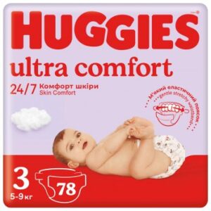 Scutece pentru copii Huggies Ultra Comfort MegaPack 3 (5-9 kg), 78 scutece/pachet