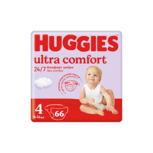 Scutece pentru copii Huggies Ultra Comfort MegaPack 4 (8-14 kg), 66 scutece/pachet