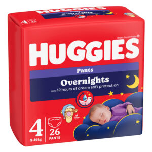 Scutece-chilotei de noapte Huggies Overnights Pack 4 9-14kg 26 scutece Huggies