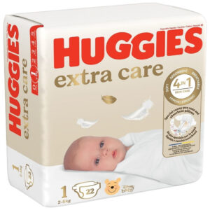 Huggies Extra Care Small 1 (2-5 kg) 22 buc