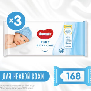 Servetele umede Pure Extra Care 168buc Huggies