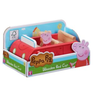 Set din lemn masina si figurina Peppa Pig HASBRO