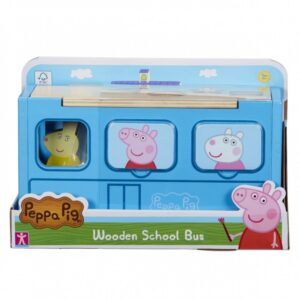 Set de joaca din lemn Autobuz-Sorter cu accesorii si figurina Peppa Pig HASBRO