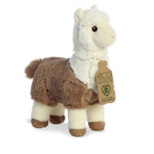 Jucarie plush Eco Nation Alpaca doua culori 28 cm AURORA