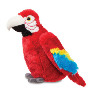 Jucarie din plus Papagal Macaw Rosu 30cm AURORA