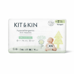 Scutece Kit and Kin Hipoalergenice Eco, Marimea 2, 4-8 kg,38 buc.