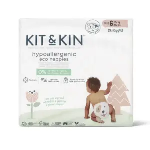 Scutece Kit and Kin Hipoalergenice Eco, Marimea 6, 14 kg+, 26 buc.