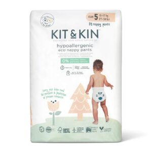 Scutece -Chilotei Kit and Kin Hipoalergenice Eco, Marimea 5,12-17 kg, 20 buc.