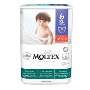 Scutece-chilotei Moltex Nature 6 XL eco hipoalergici 14+ N18