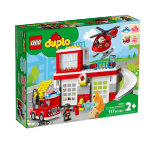 Statia de pompieri si elicopter LEGO