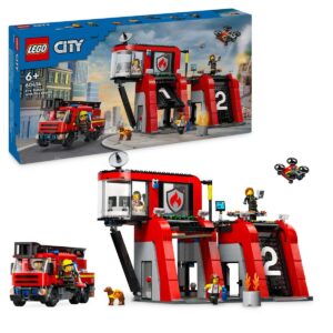 Statie si camion de pompieri City LEGO