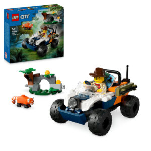 Explorator al junglei pe ATV pe urmele unui panda rosu City LEGO