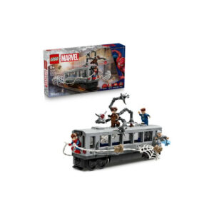 Lupta de pe acoperisul trenului dintre Omul-Paianjen si Doc Ock MARVEL LEGO