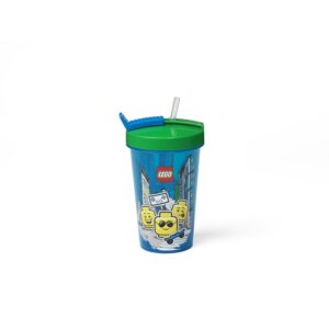 LEGO TUMBLER WITH STRAW ICONIC BOY