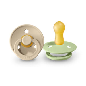 Suzete din latex 0-6 luni 2-Pack Sand/Pistachio