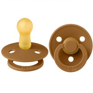 Suzeta din latex Bibs Colour (0-6 luni) culoarea Caramel