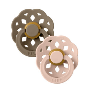 Suzete Boheme 6 luni+ 2buc Oak and Blush Bibs