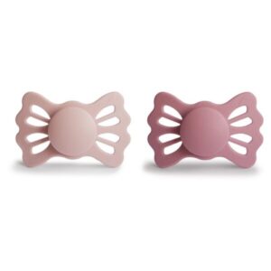 Set suzete din silicon Frigg Lucky (0-6 luni) Cedar/Baby Pink