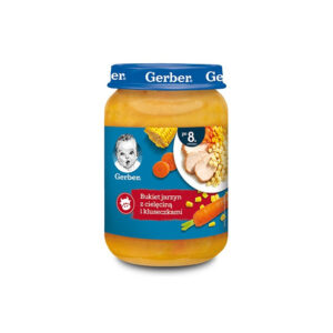 Piure de mix de legume cu vitel si paste 190g Gerber