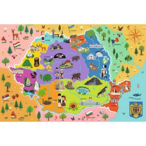 Puzzle - 100 Educational -Harta Romaniei