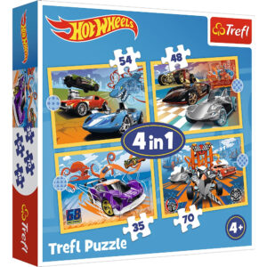 Puzzle 4in1 Hot Wheels,Trefl