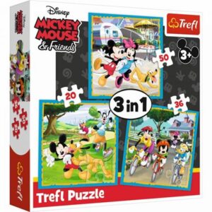 Trefl 34846 Puzzles - 3in1 - Mickey Mouse with friends / Disney Standard Characters