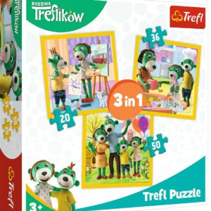 Trefl Puzzles 3in1 It's fun together / KAZSTUDIO SA Rodzina Treflik?w DT