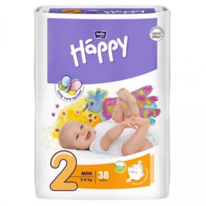 Scutece pentru copii Nr.2 ( 3-6 kg) Bella Baby Happy Mini 38 buc