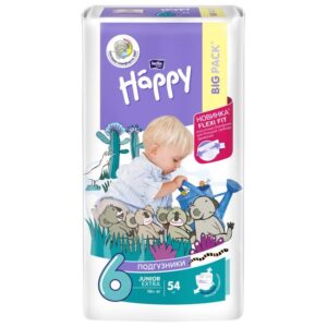 Scutece pentru copii Nr. 6 (16+kg) Bella Baby Happy Junior Extra 54 buc.