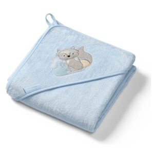 Prosop din bambus cu capota 100x100 albastru Babyono