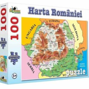 Puzzle 100 piese Harta Romaniei