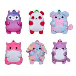 Mini-rucsac jucarie de plus cu accesorii in asort. REAL LITTLES MOOSE