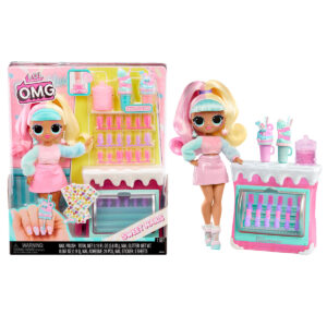 Set de joaca cu papusa L.O.L. Surprise! seria O.M.G Sweet Nails - Candy