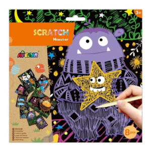 Set creativ de razuit Scratch Monstru AVENIR