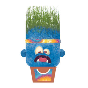 Papusa cap de iarba Sam infricosator Hape