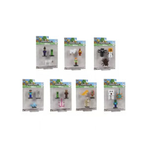 Set 3 Figurine 3D in asort. MINECRAFT PMI