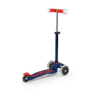 Trotineta Mini Deluxe Magic LED albastru inchis MICRO