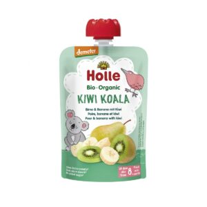 Piure Holle Bio Organic Kiwi Koala de pere, banane si kiwi de padure (8 luni+) 100g
