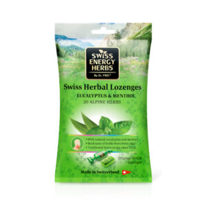 Pastile pentru Gat cu Menta, Eucalipt + 20 de ierburi alpine 55g Swiss Energy