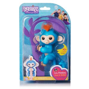 Maimuta Interactiva Fingerlings Botis, 12 cm (albastru)WowWee