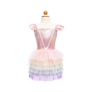 Rochie tutu curcubeu cu volane, roz / Multicolor, marimea 5-6 Great Pretenders