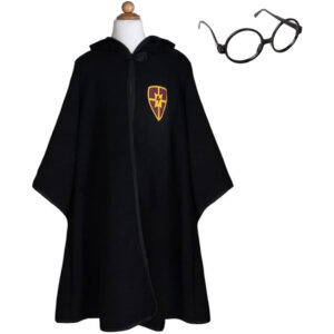 Mantie de vrajitor cu ochelari, negru, marimea 5-6 Great Pretenders