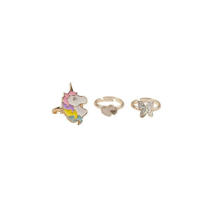 Inel Butterfly and Unicorn Ring, 3 buc Great Pretenders